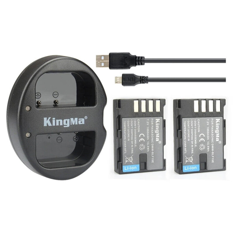 KingMa BM015 зарядное устройство двойное для DMW-BLF19