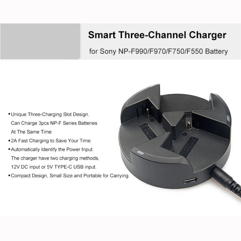 KingMa BM045 зарядное устройство тройное для аккумуляторов