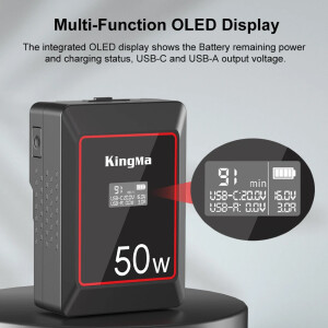 Kingma KM-VK50 mini V-Mount 50Wh аккумулятор
