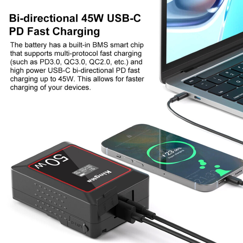 Kingma KM-VK50 mini V-Mount 50Wh аккумулятор