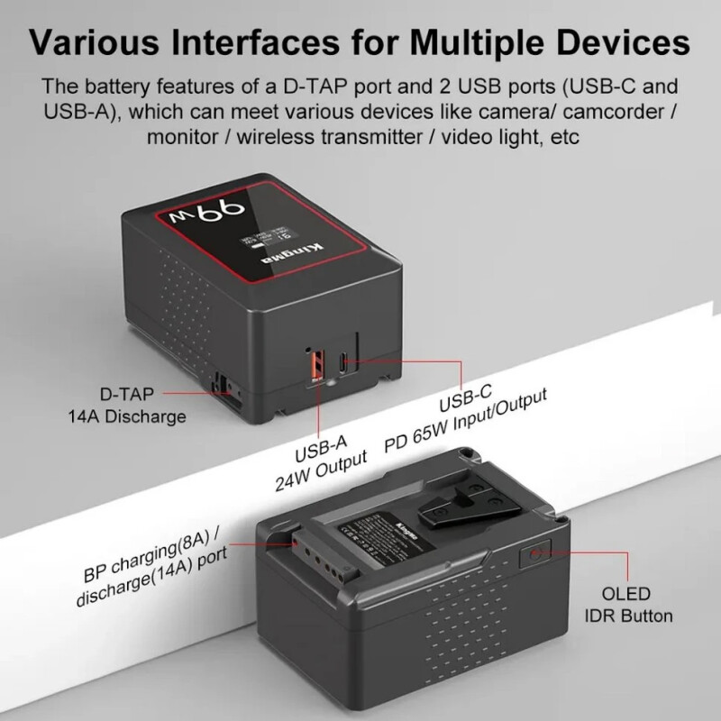 Kingma MINI V-Mount 99Wh аккумулятор