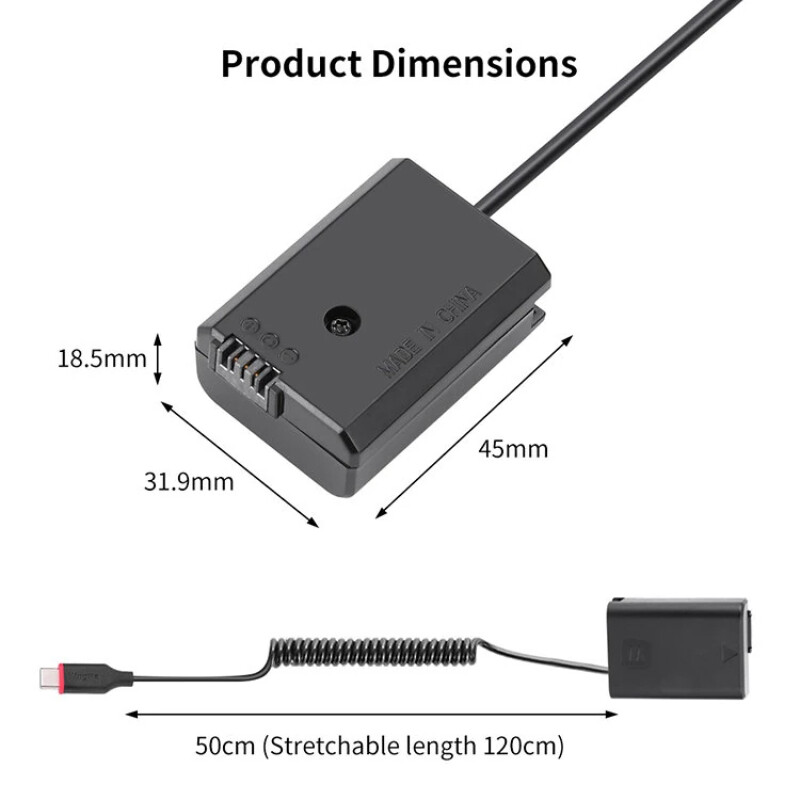 Kingma NP-FW50 - Type-C адаптер питания