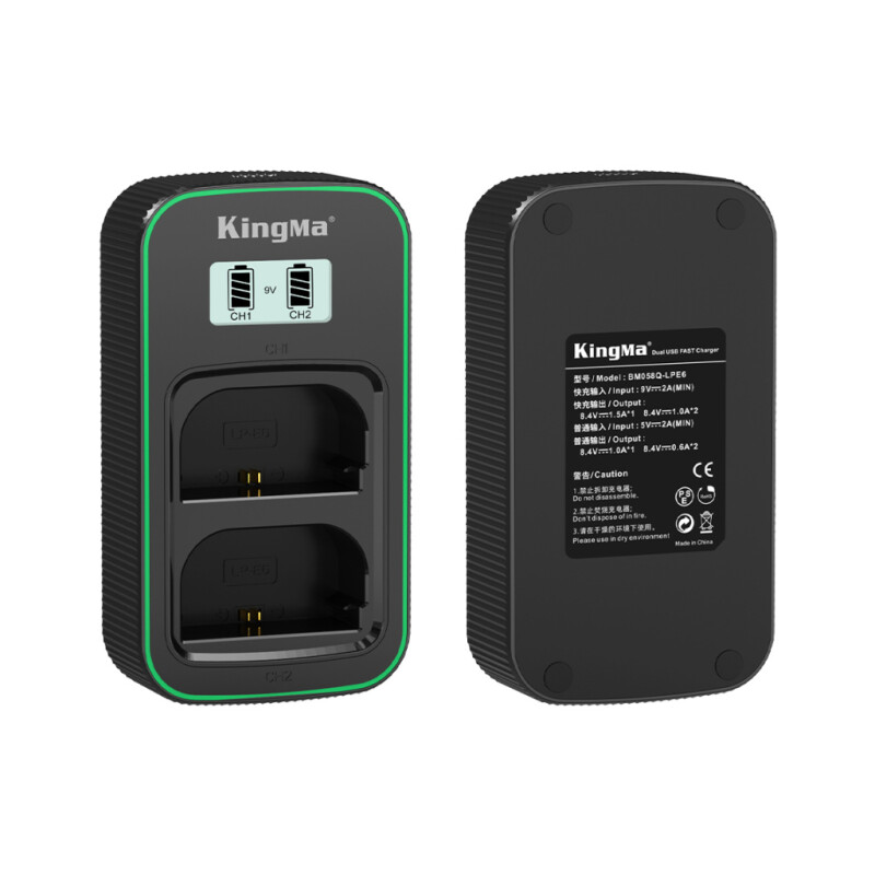 Kingma PD3.0 Dual Battery Charger зарядное устройство для LP-E6/LP-E6N/LP-E6NH