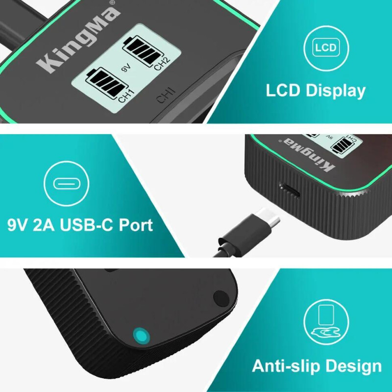 Kingma PD3.0 Dual Battery Charger зарядное устройство для NP-W235