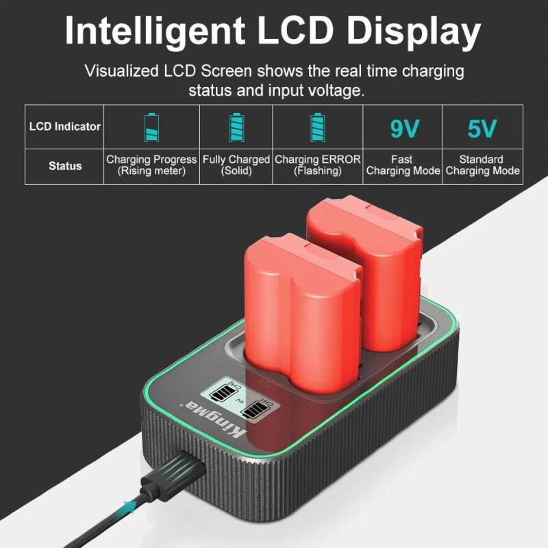 Kingma PD3.0 Dual Battery Charger зарядное устройство для NP-W235