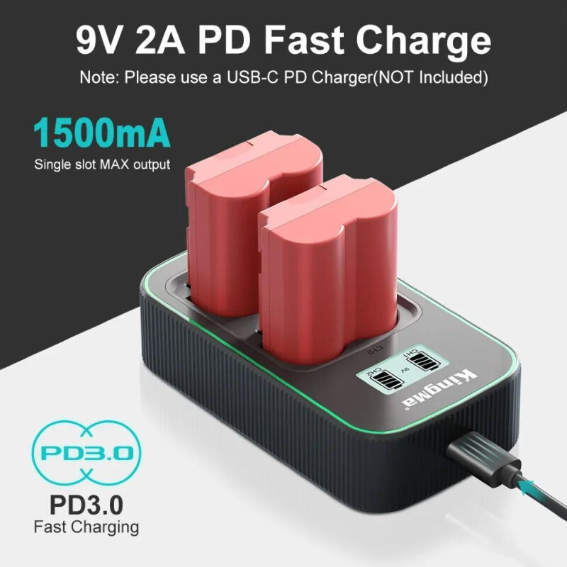 Kingma PD3.0 Dual Battery Charger зарядное устройство для NP-W235