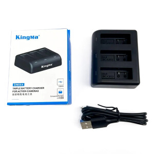 KingMa Triple Charger зарядное устройство для аккумуляторов DJI Osmo Action 3/4