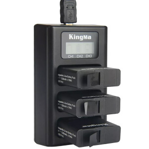 KingMa Triple charger зарядное устройство тройное для GoPro Hero 5/6/7/8