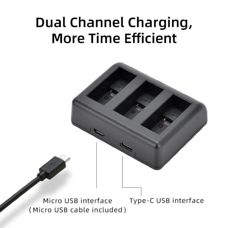 KingMa Triple зарядное устройство тройное для GoPro Hero 9/10