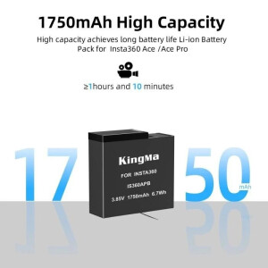 KingMa для Insta360 Ace/Ace Pro 1750mAh аккумулятор