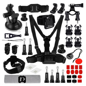 PULUZ PKT17 Accessories Combo Kit комплект аксессуаров 45 в1 для экшн-камер