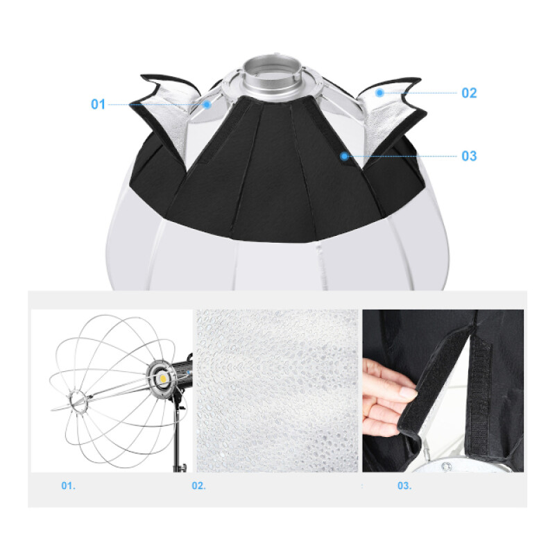 PULUZ PU3057 Lantern Softbox складной софтбокс 65 см с байонетом Bowens