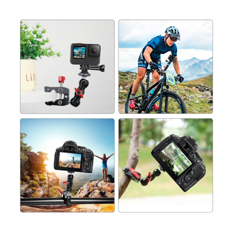 PULUZ PU3079R Magic Arm Ball Mount Clamp Crab Pliers Clip крепление-краб Magic Arm