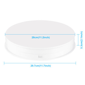 PULUZ PU3131W Turntable Display Stand вращающаяся стенд для съемки 30 см белый