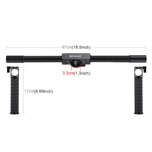 PULUZ PU369 алюминиевые двуручная рукоятка для стабилизатора