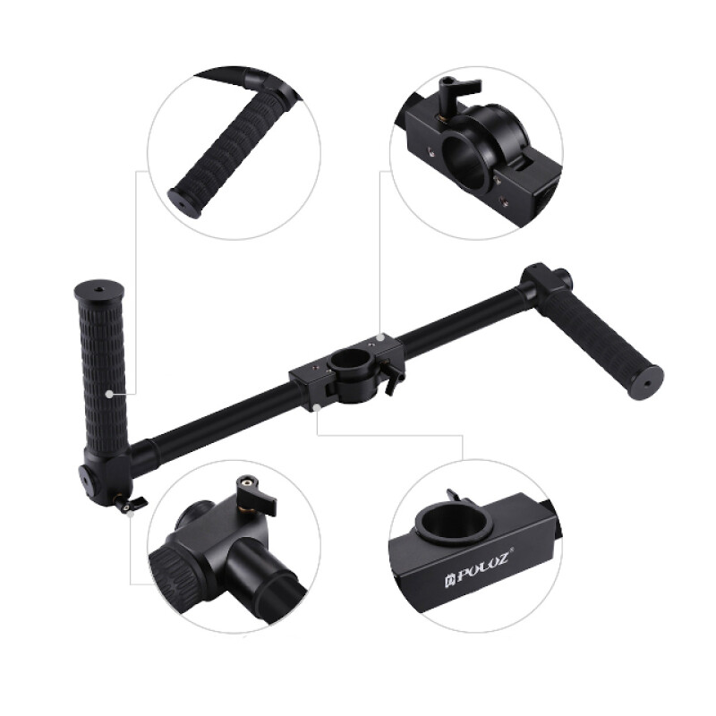 PULUZ PU369 алюминиевые двуручная рукоятка для стабилизатора