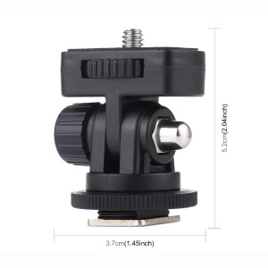 PULUZ PU414 поворотный адаптер 1/4&quot; для установки оборудования на холодный башмак