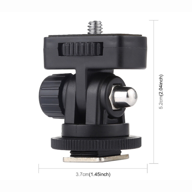 PULUZ PU414 поворотный адаптер 1/4" для установки оборудования на холодный башмак