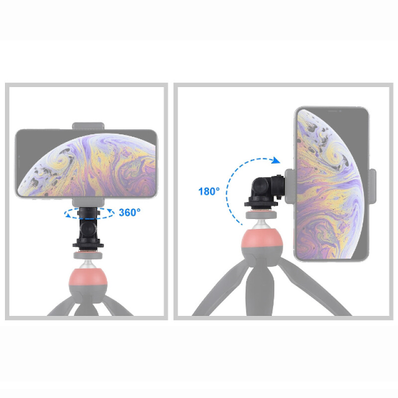 PULUZ PU414 поворотный адаптер 1/4" для установки оборудования на холодный башмак