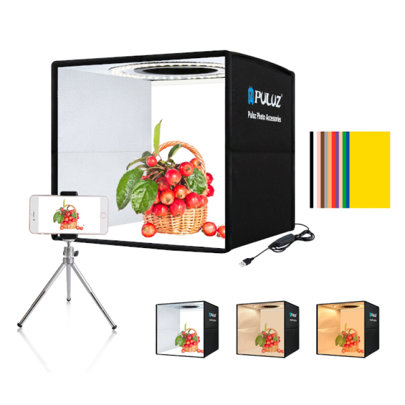 PULUZ PU5027B 3 Modes LED Light Photo Box складной фотобокс с подсветкой