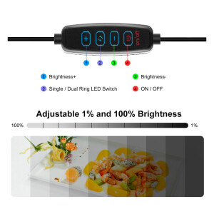 PULUZ PU5032B Ring Light Photo Box складной фотобокс с кольцевой подсветкой и 6 фонами