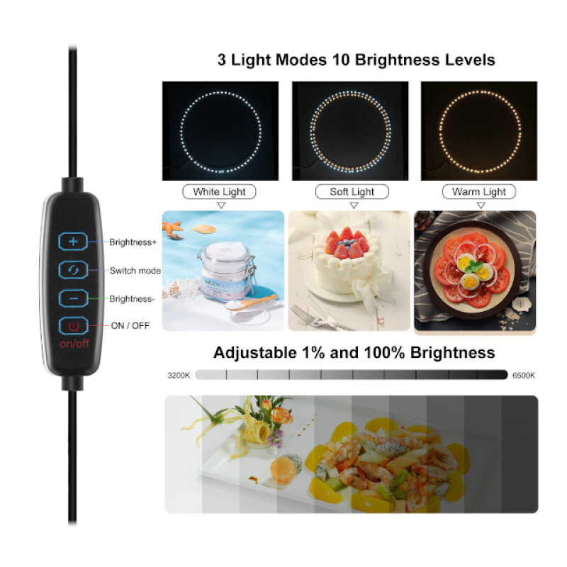 PULUZ PU5041B складной фотобокс с подсветкой и 6 двусторонними фонами