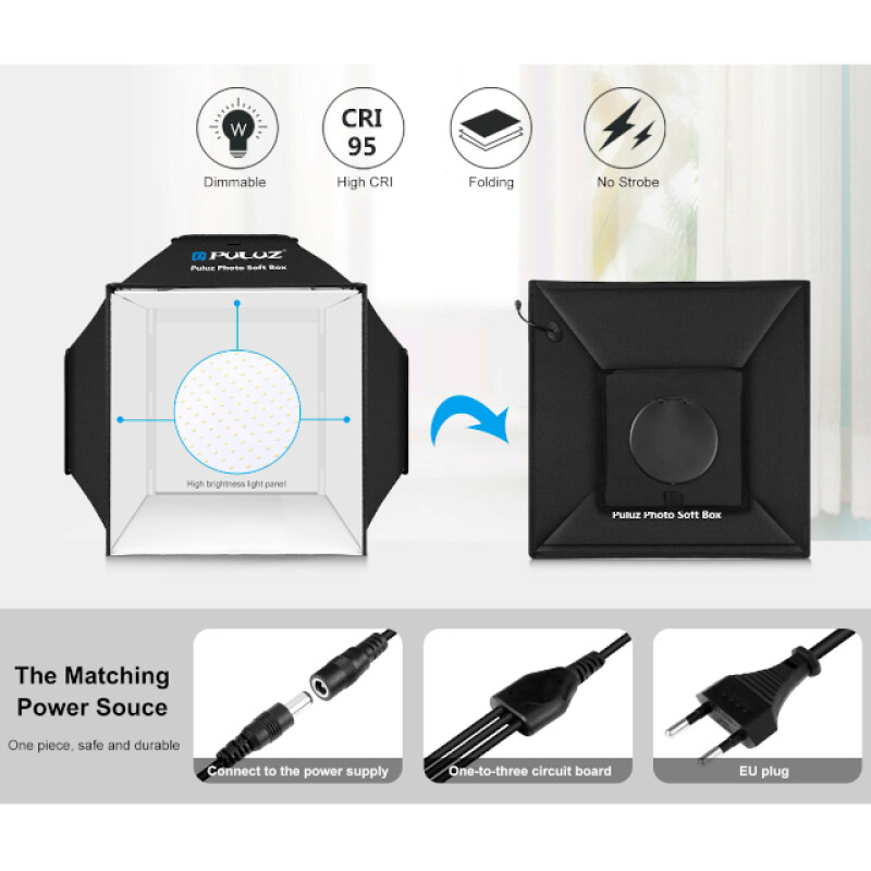 PULUZ PU5042 Light Photo Box фотобокс с подсветкой 72W 5500K и 4 фонами