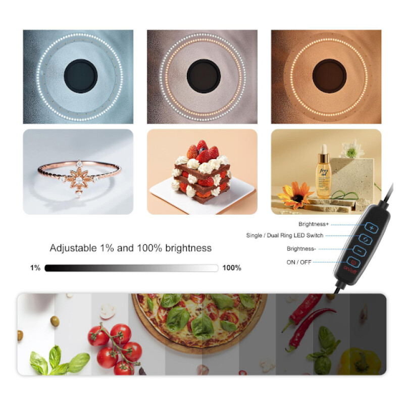 PULUZ PU5051EU складной фотобокс с подсветкой и 6 двусторонними фонами