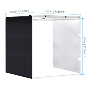 PULUZ PU5080 Light Photo Box складной фотобокс с подсветкой 80W и 3 фонами