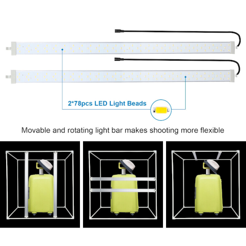 PULUZ PU5080 Light Photo Box складной фотобокс с подсветкой 80W и 3 фонами