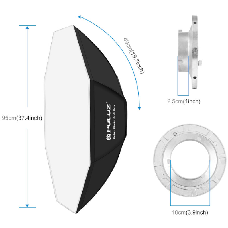 PULUZ PU5125 Octagon Parabolic Softbox параболический октабокс диаметром 95 см с байонетом Bowens
