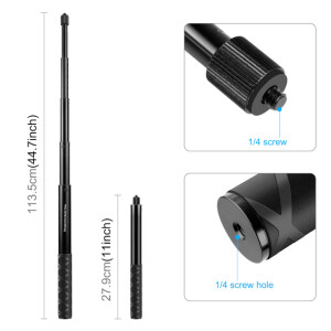 PULUZ PU815 Selfie Stick телескопический селфи-стик с креплением для Insta360