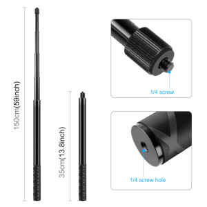 PULUZ PU816 Selfie Stick телескопический селфи-стик с креплением для Insta360