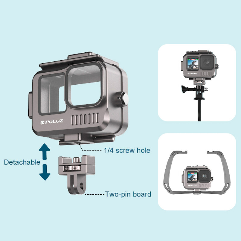 PULUZ PU914H 40m Waterproof Aluminium Case алюминиевый водозащитный кейс для GoPro Hero 9/10/11/12