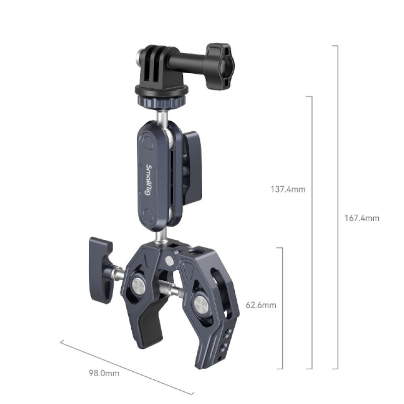SmallRig 3757B Crab-Shaped Clamp with Magic Arm универсальный держатель-струбцина с кронштейном