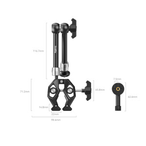SmallRig 4454 Crab-Shaped Clamp with Magic Arm универсальный держатель-струбцина для экшн-камер