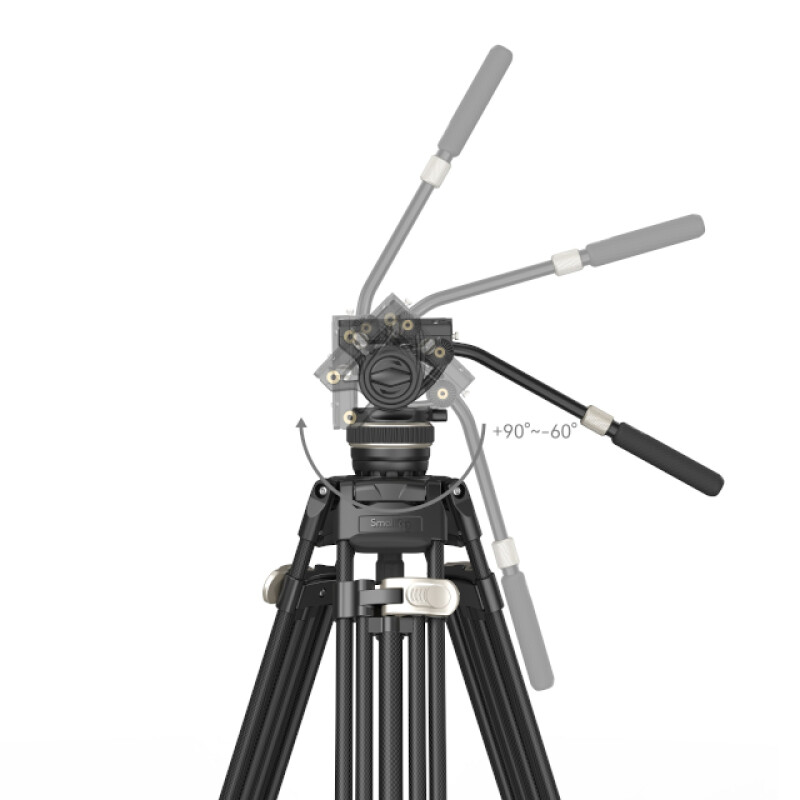 SmallRig 3989 Heavy-Duty Carbon Fiber Tripod Kit карбоновый штатив AD-100 с видеоголовой с клипсами