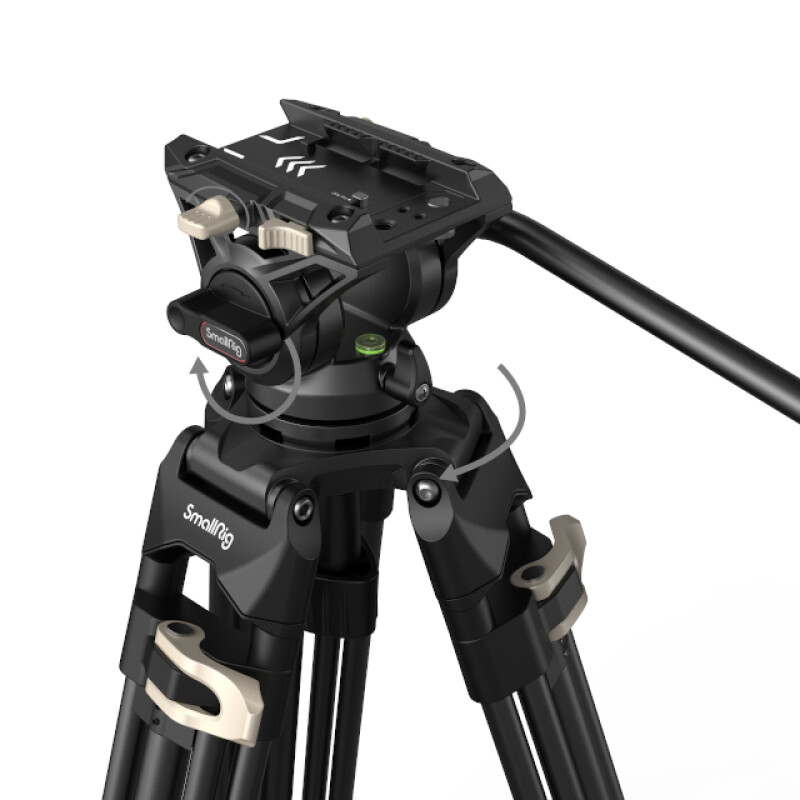 SmallRig 3751B Heavy-Duty Fluid Head Tripod алюминиевый штатив AD-01 с видеоголовой