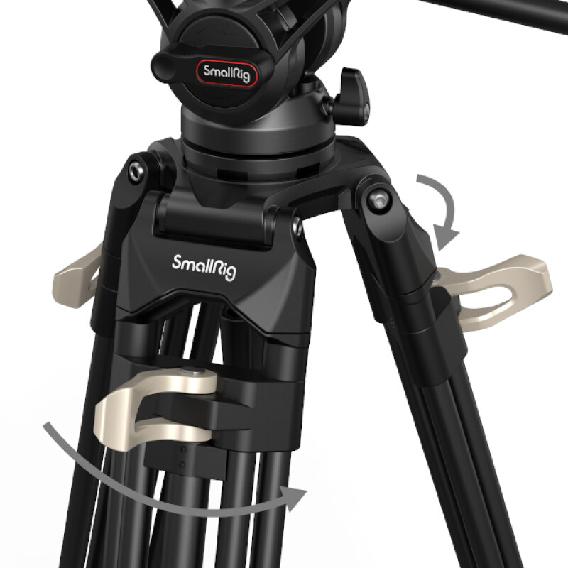 SmallRig 3751B Heavy-Duty Fluid Head Tripod алюминиевый штатив AD-01 с видеоголовой
