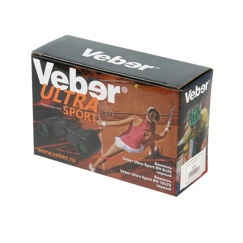 Veber Ultra Sport BН 10x25 бинокль черный