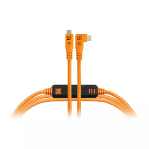 Tether Tools TetherPro Optima 10G USB-C, 4,6м с угловым разъемом Orange [CUC15RTG2-ORG] кабель