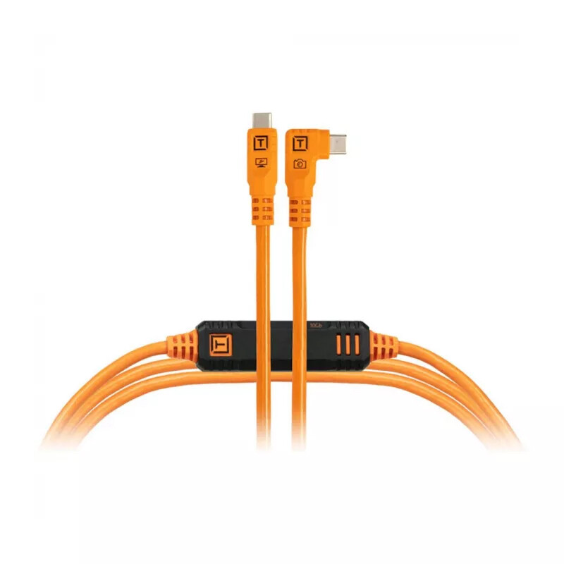Tether Tools TetherPro Optima 10G USB-C, 4,6м с угловым разъемом Orange [CUC15RTG2-ORG] кабель