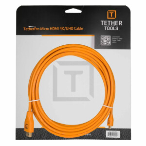 Tether Tools H2D15-ORG TetherPro HDMI Micro to HDMI 4.6m Orange кабель