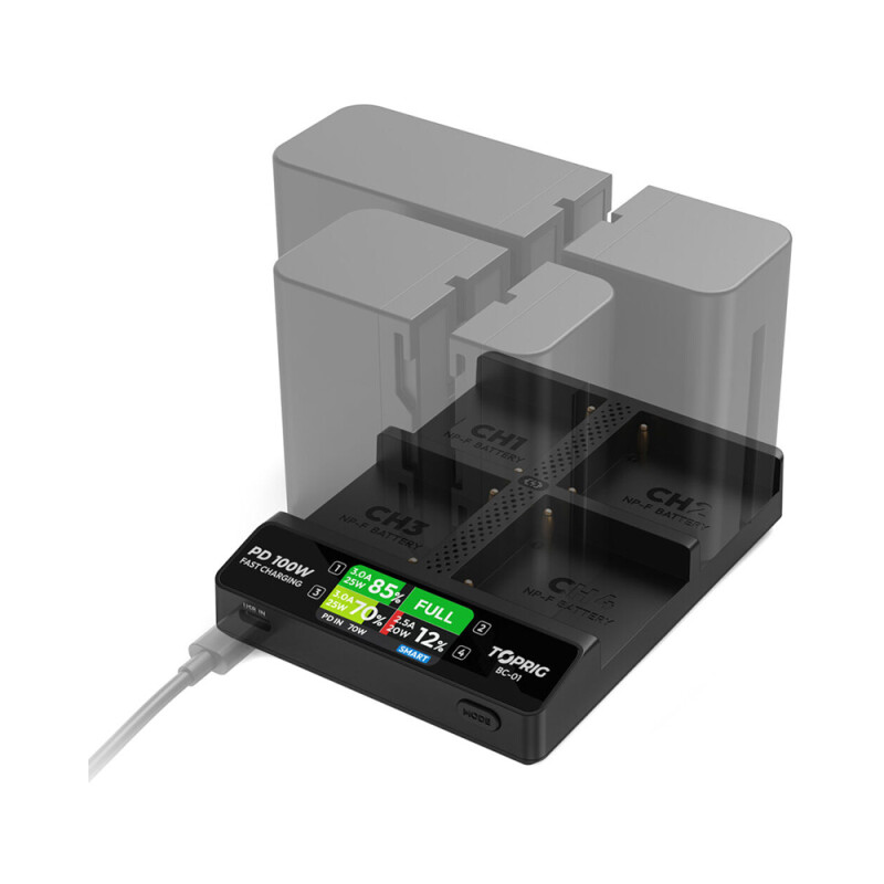 Accsoon TOPRIG BC01 4-Bay NP-F зарядное устройство