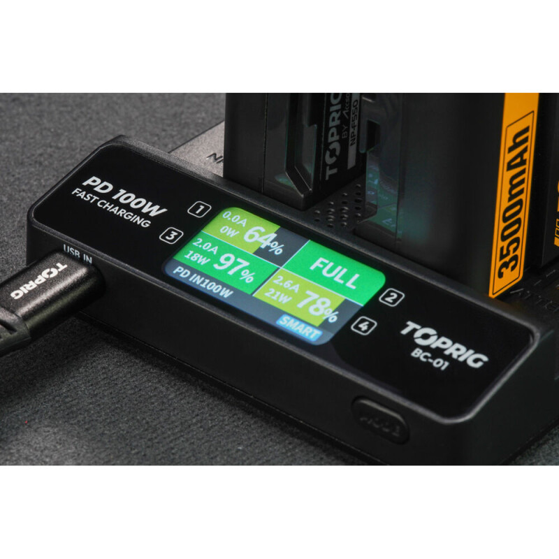 Accsoon TOPRIG BC01 4-Bay NP-F зарядное устройство