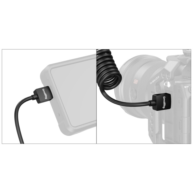 SmallRig 4963 Coiled HDMI Data Cable A to A кабель спиральный 120 см