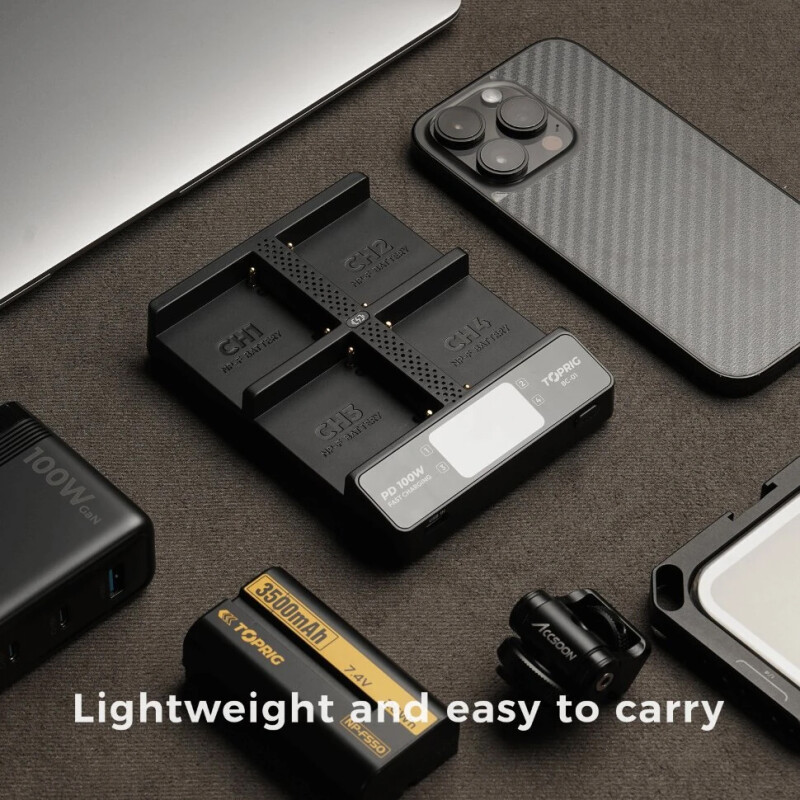 Accsoon TOPRIG BC-01 100W 4-Bay зарядное устройство для NP-F