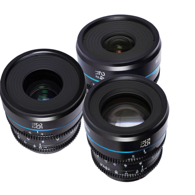 Sirui Nightwalker 24/35/55mm T1.2 S35 E-mount комплект объективов Серый