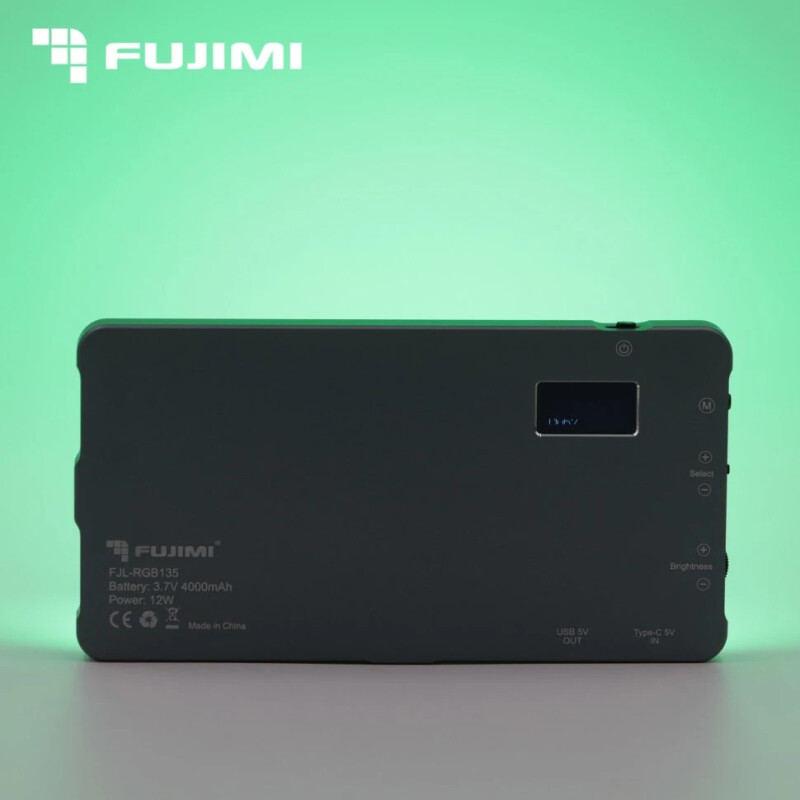 FUJIMI FJL-RGB135 10 Вт 2500-9900К RGB Hue 0-360  АКБ 4000 мАч светодиодный RGB осветитель