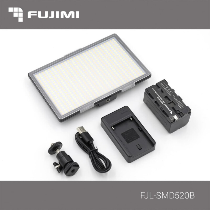 FUJIMI FJL-SMD520B 4100 Лм 5600/3200К 37 Вт светодиодный осветитель с ЗУ и АКБ NP-F750
